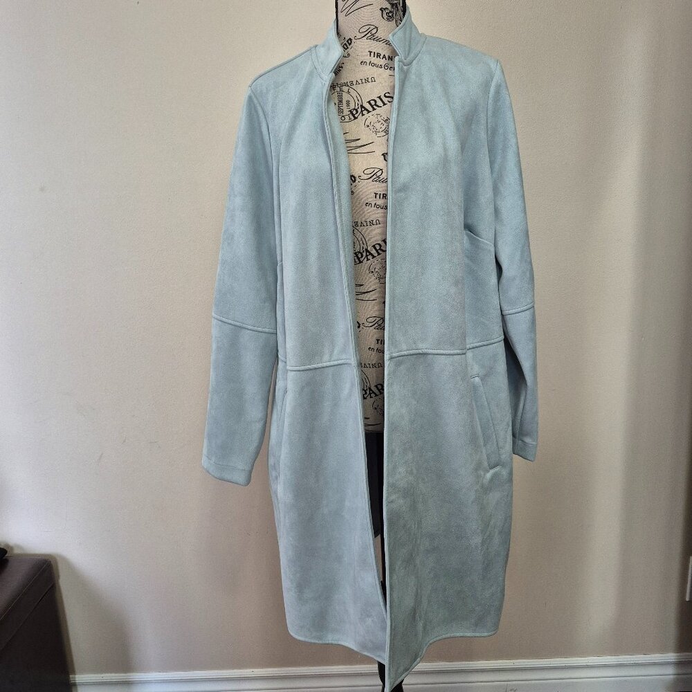 Faux Suede Car Coat